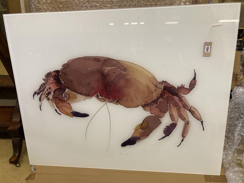 Barbara Allen BA, printed toughened glass panel, resistant to 400 degrees C, width 120cm, height 94cm